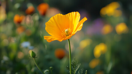 yellow poppy flower in field 