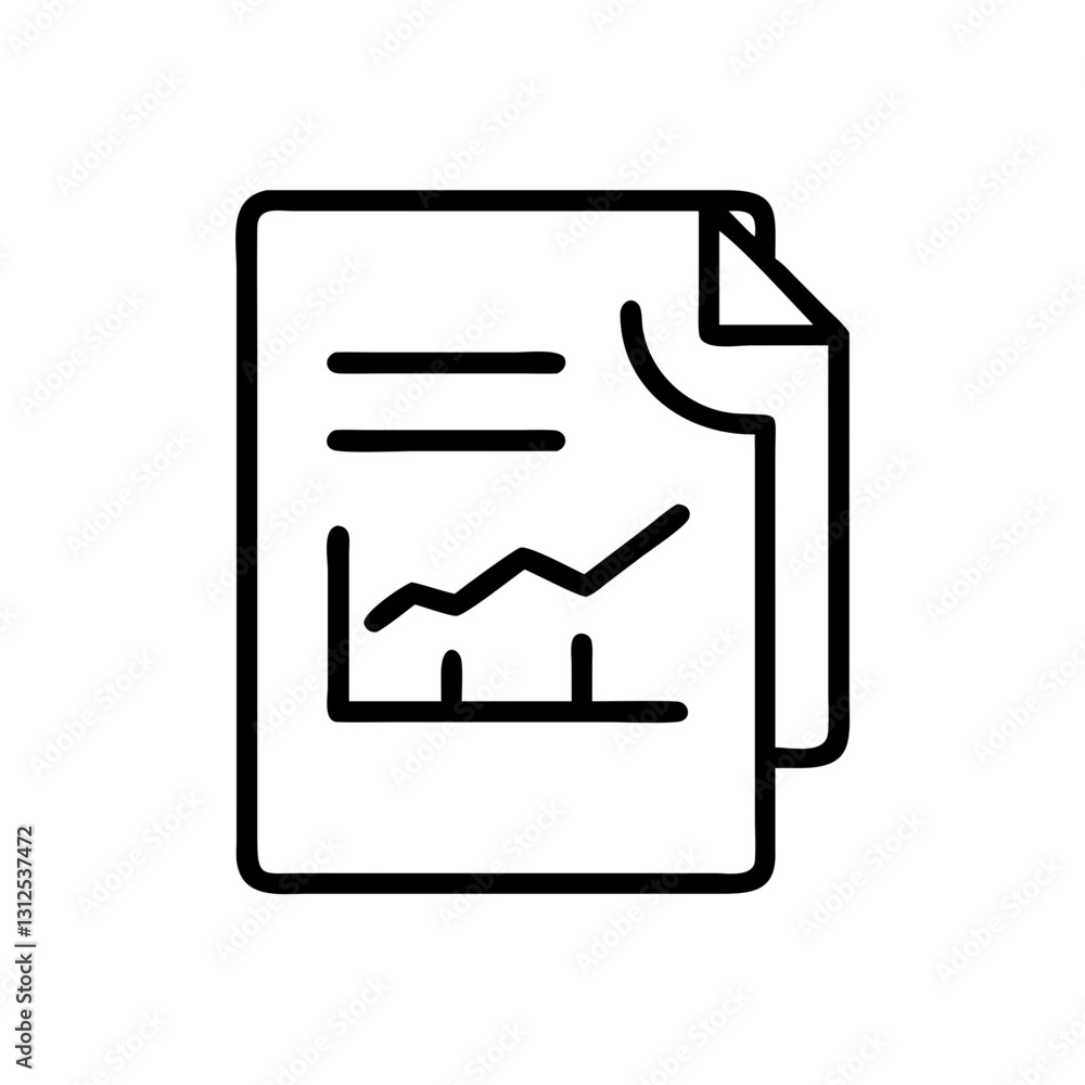 Poster report icon displaying charts and data, business analysis concept
