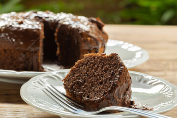chocolate cake on a plate