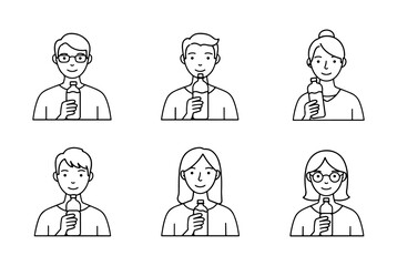 The people drinking water icon can be used in web projects and applications as vector-based.