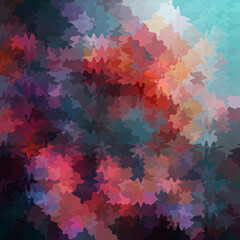 Fototapeta premium Colorful splashed abstract background. Splash effect and camouflage. Splattered backdrop.