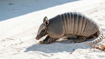Obraz premium Armadillo On White Background
