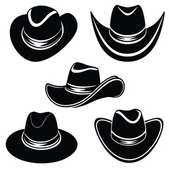 Cowboy Hat Vector,
Hat Illustration,
Western Hat Design,