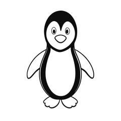 Fototapeta premium penguin with ice cream