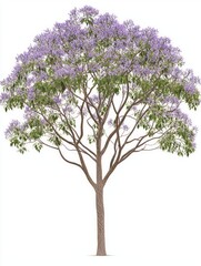 Gracefully Spreading Jacaranda Tree with Purple Blossoms
