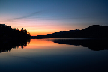 sunset on the lake
