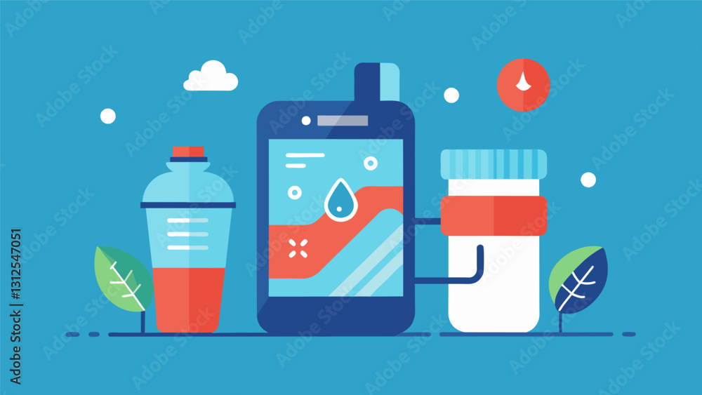 Poster use your fitness tracker to monitor your hydration levels and remind you to drink enough water for o