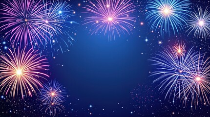 Fototapeta premium Abstract background with fireworks