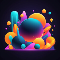 abstract background with balloons