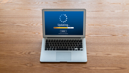 Software update on computer for modish version of device software upgrade