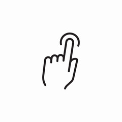 finger tap icon sign vector