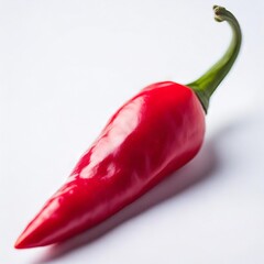 Hot Chili Peppers Perfectly Isolated on a White Background