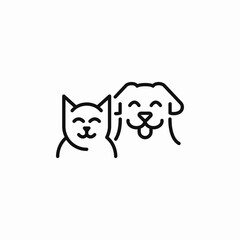 happy pets icon sign vector