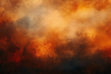 Fototapeta premium Abstract Orange Sunset Texture Digital Painting, Warm Hues, Fiery Sky, Background, Texture, Autumn Abstract, Background