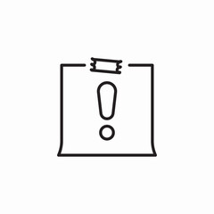 warning poster icon sign vector
