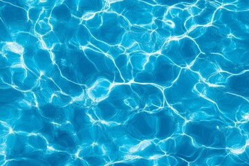 Obraz premium Abstract Blue Water Texture Rippled Surface, Light Reflections, Digital Art, water texture, abstract background