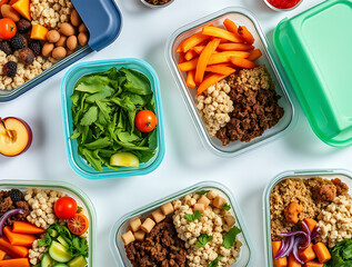Fresh vegetables in a box ready for a healthy meal