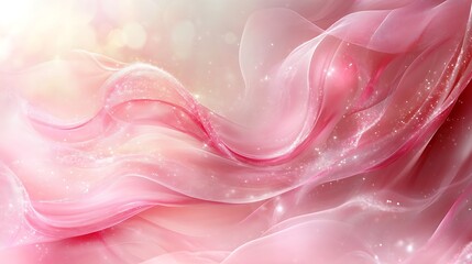 Obraz premium Delicate pink and white abstract flowing fabric with highlights throughout