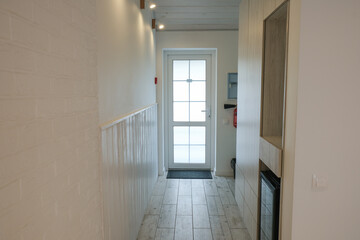 Modern design of a living room in a hotel.