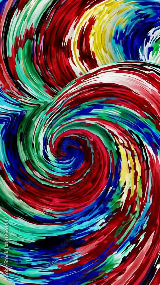 Poster dynamic swirling colors creating vibrant abstract motion in fluid artistic strokes