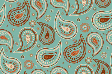 Tiled herb, clothing intricacy. Texture botany at romantic curled. Pretty ethereal in paisley floral pattern.