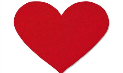 Red paper heart with a small heart, isolated, suitable for Valentine's Day or a love letter.