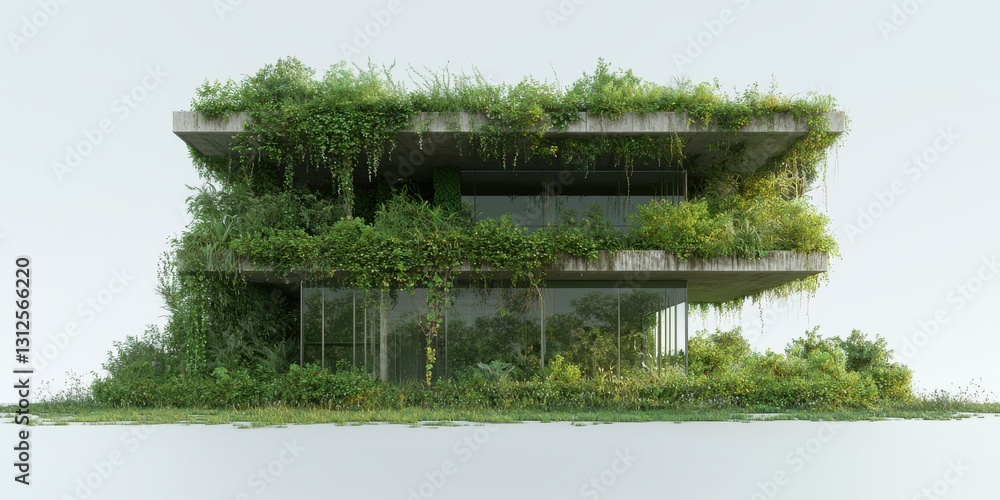 Poster implementing green building materials for sustainable architecture in modern urban environments