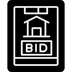 Bid Icon Vector Element