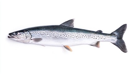 Fototapeta premium Freshwater Fish on White Background Studio Shot