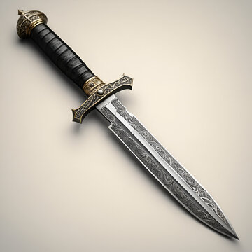 medieval dagger with a  thin blade cross section