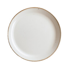 A minimalistic transparent plate set against a clean transparent background creating a serene presentation for dining or display, top view of transparent plate on transparent background