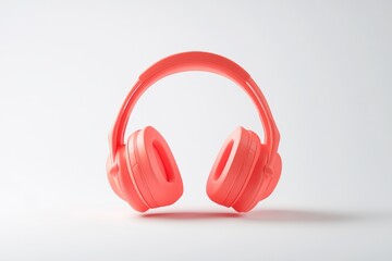 3D Headphones Icon Isolated and White Background
