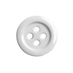 Fototapeta premium A single white button a classic sewing element simple elegance
