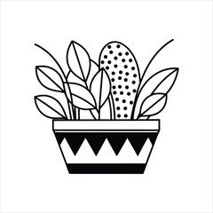  Elegant Abstract Planter Design Vector for Logos and Icons