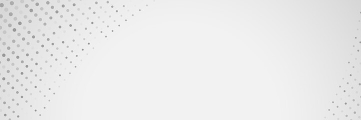 Gray dots scatter banner design background