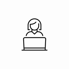 laptop notebook use icon sign vector