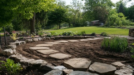 Stone Stepping Stones Path Landscape Design, Garden Design, Landscaping Landscaping, Garden path