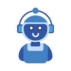 Friendly AI Robot Icon - Modern Vector Illustration for Technology, Chatbot, and Futuristic Designs