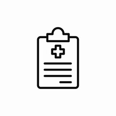 medical record icon sign vector