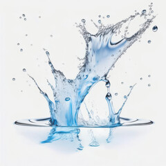 Water Splash on White Background