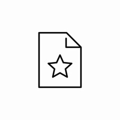 starred document icon sign vector