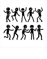 silhouettes of people kids chores types