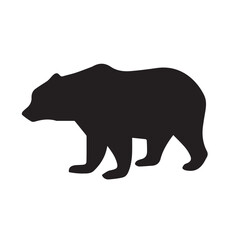 Black bear silhouette vector illustration