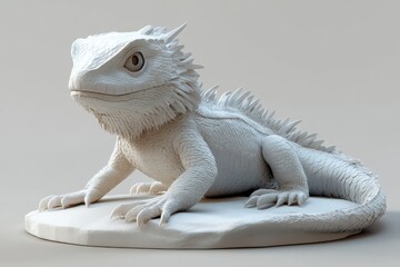 3D Lizard Isolated and White Background