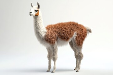 3D Llama Isolated and White Background