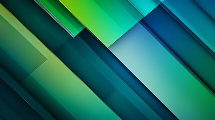 Obraz premium glowing abstract geometric designs with vibrant green and blue tones, high resolution, futuristic and sleek, artistic and modern, smooth and dynamic layout