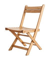 Classic wooden chair, isolated on transparent background, png
