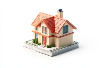 3D Loan Icon Isolated and White Background