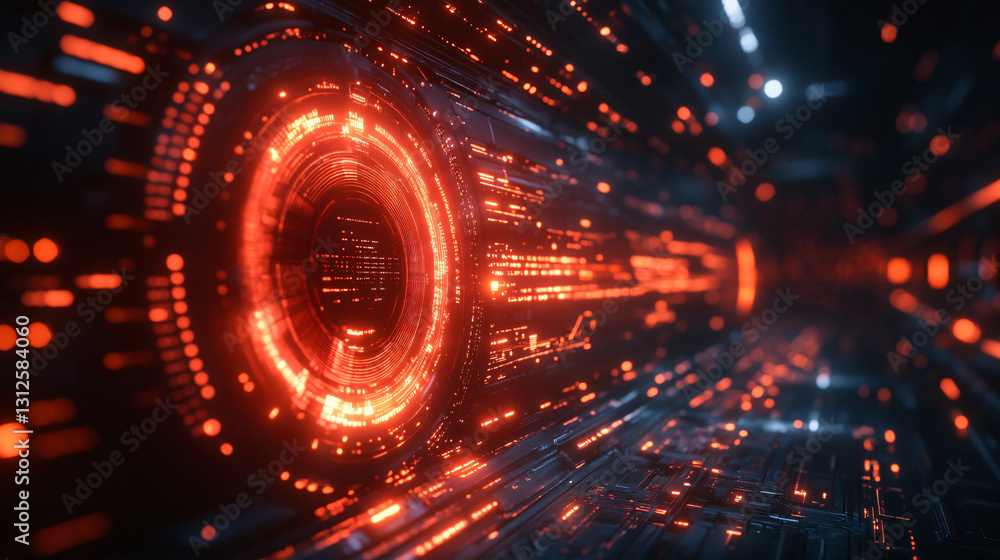 Aufkleber an impressive tunnel bathed in bright light representing the pathway to enhanced ai-driven supplier 