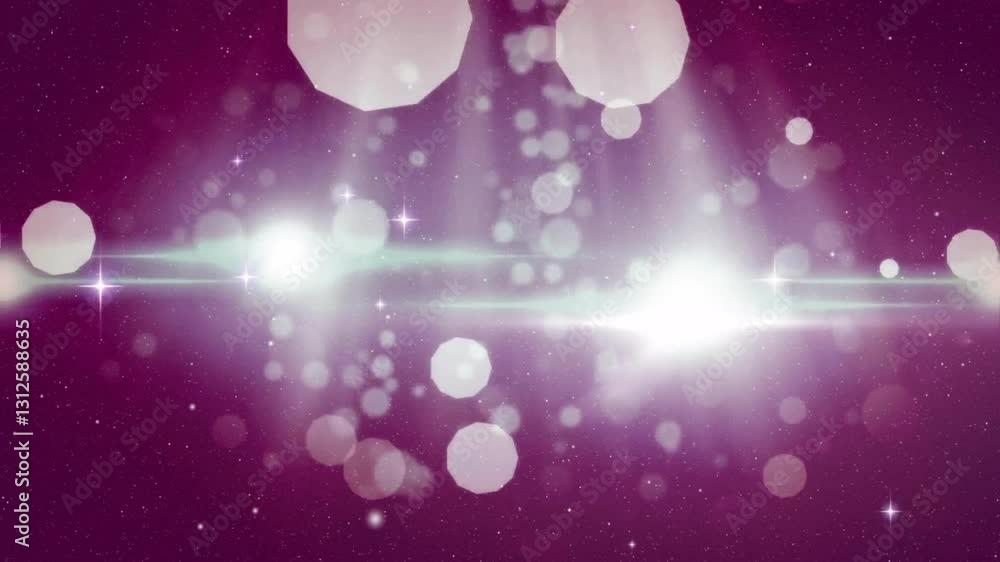 Aufkleber creating magical atmosphere, sparkling bokeh lights and lens flares in animation